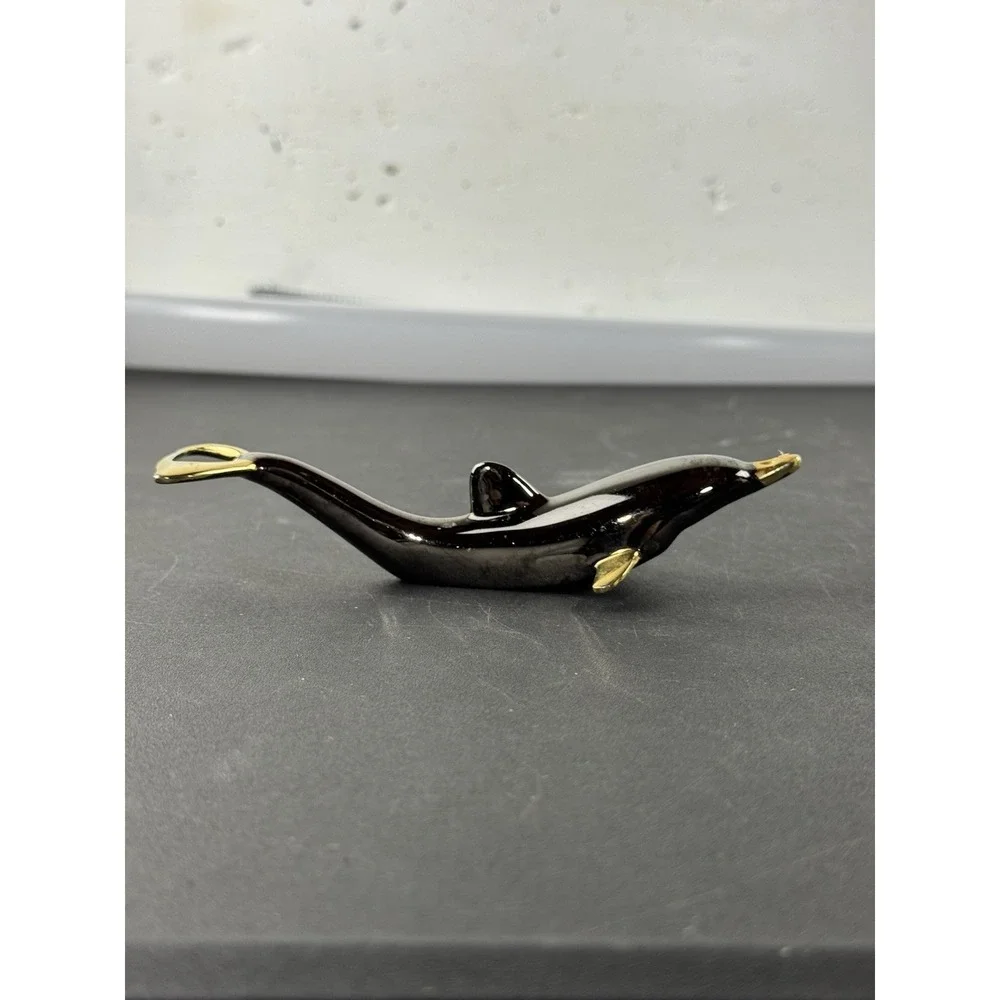Vintage Brass Gold Dolphin Nautical Figural Beer Bottle Opener Barware Germany‎